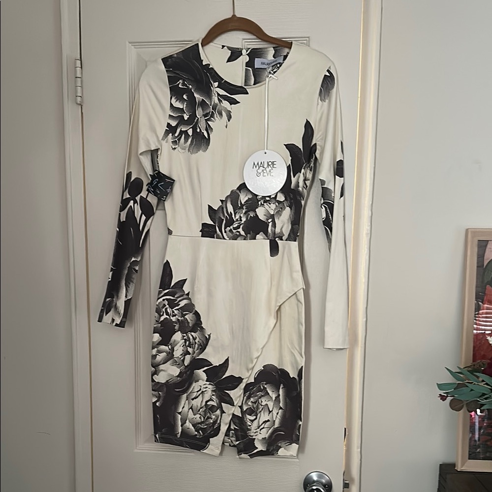 Black and White Floral Dress